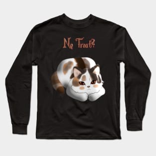 Treat Hungry Calico Kitty With Begging Eyes Long Sleeve T-Shirt